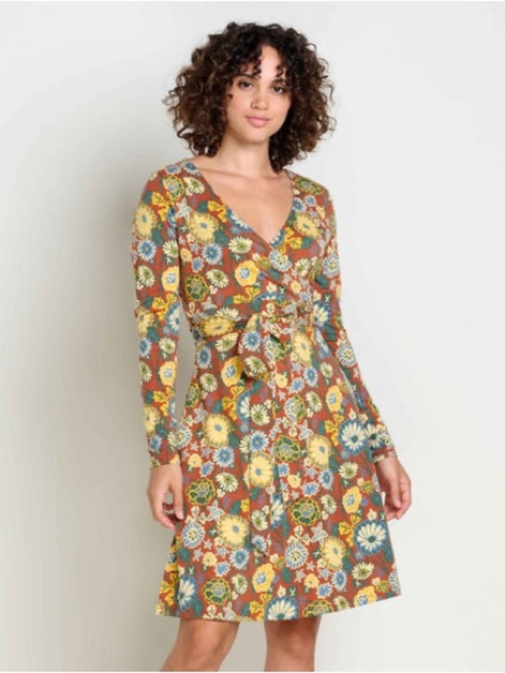 Toad & Co Cue Wrap LS Dress Size S